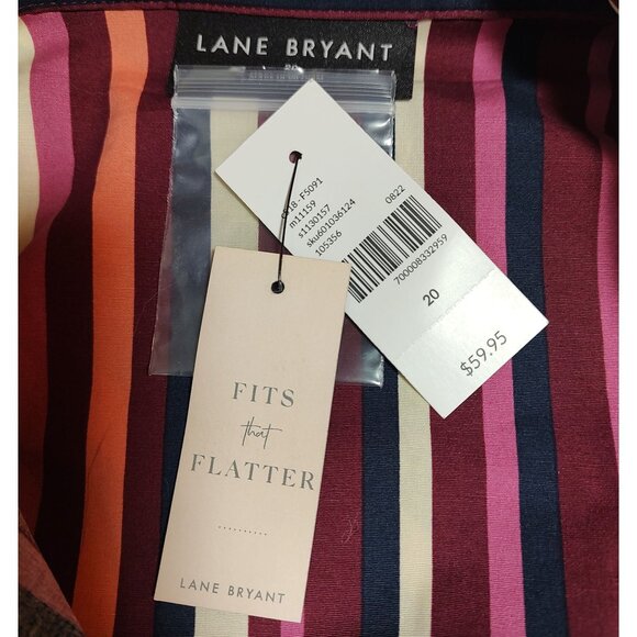 Lane Bryant Classic Long-Sleeve Collar Button-Front No-Peek Girlfriend Shirt NWT - Picture 6 of 9